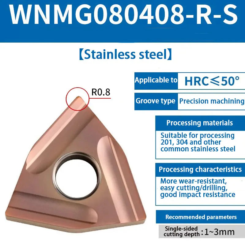 72-WNMG080404/08 Peach-shaped external turning tool head Shandong Denso Pricision Tools Co.,Ltd.